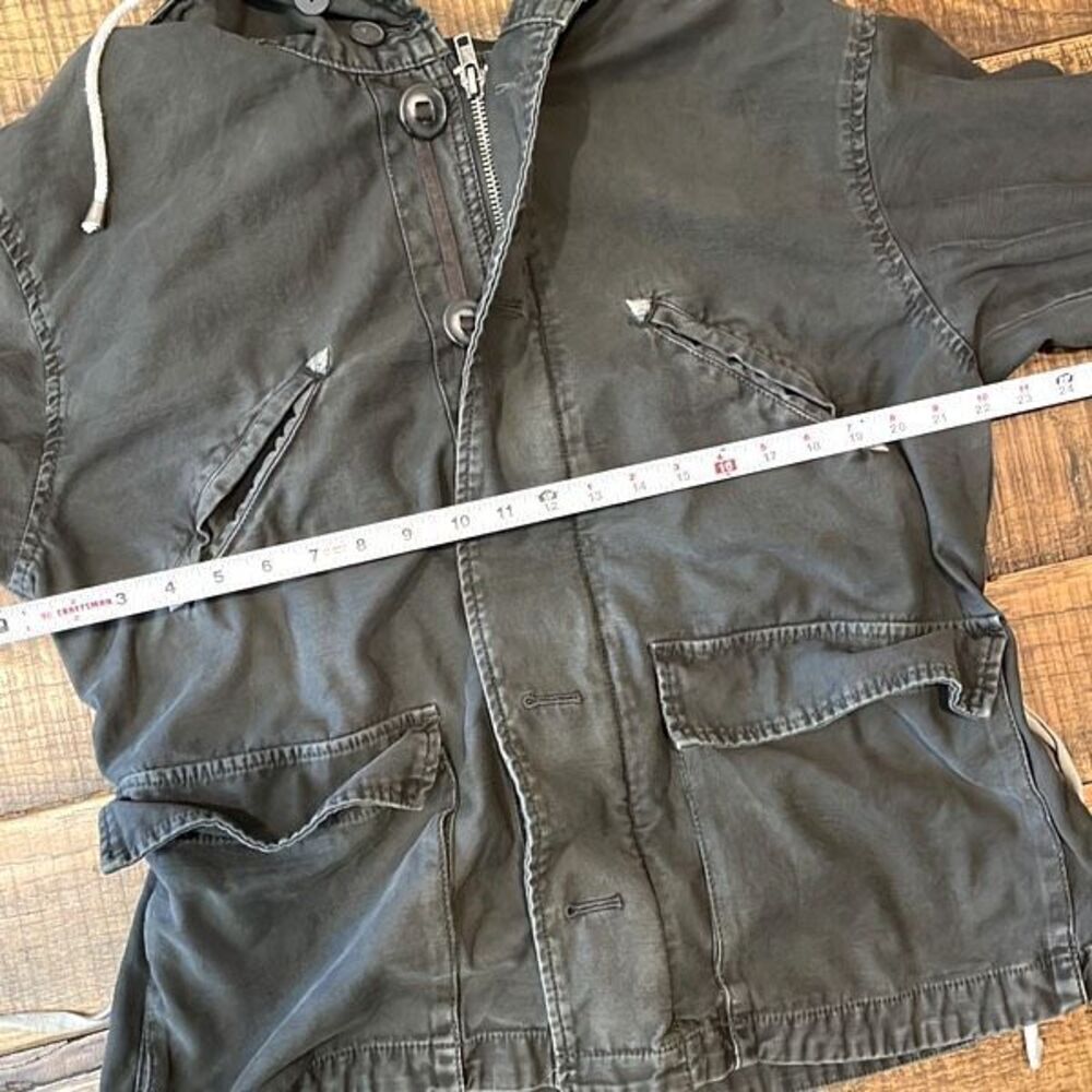 Free People Not Your Brothers Surplus Boho Military Jacket size XS Gray - Picture 13 of 14